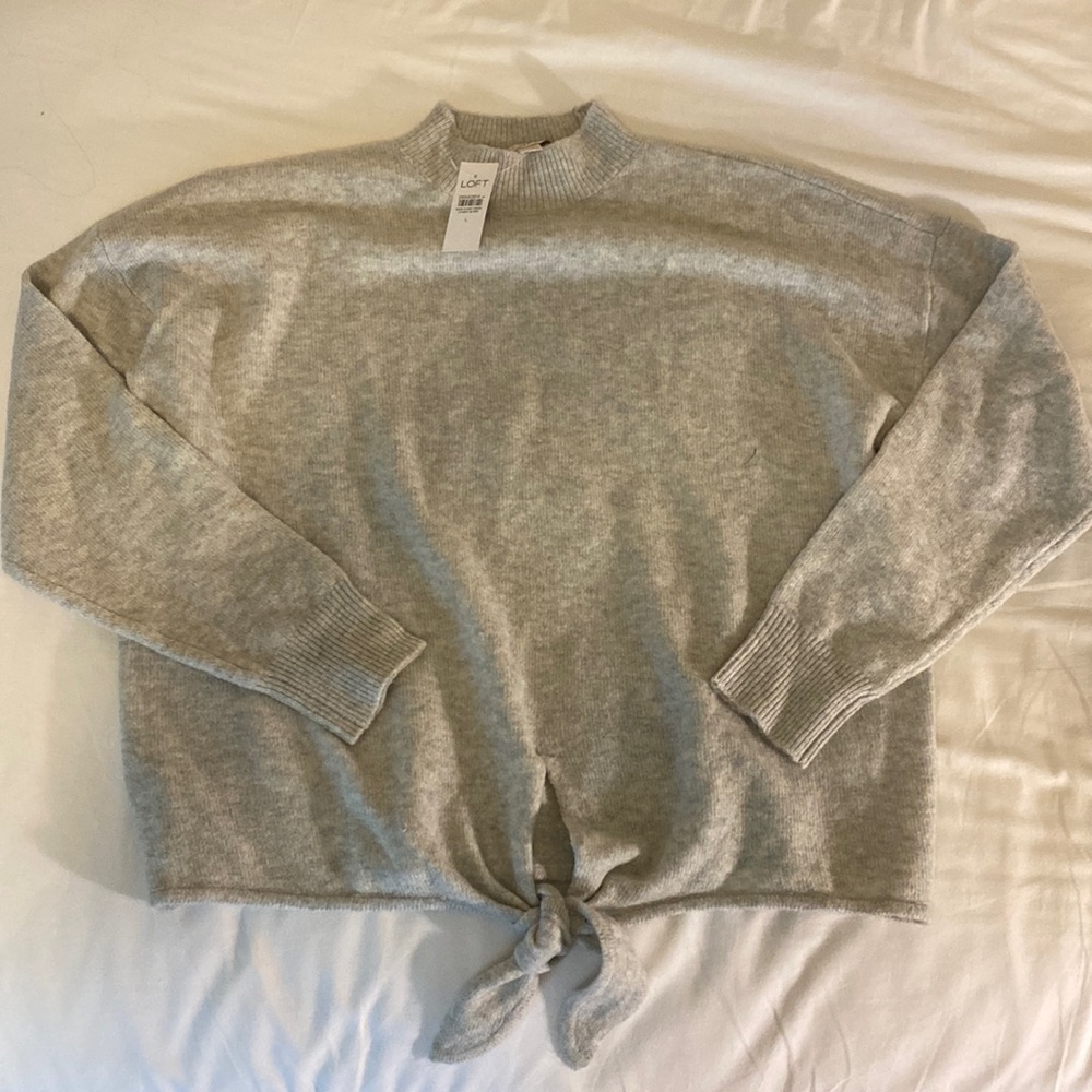 Grey Loft Knot Sweater